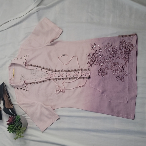 Spice and Roses pink long tunic or short dress sz Small - Picture 5 of 12